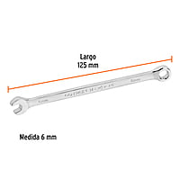 Llave combinada, extralarga, milimétrica, 6 x 125 mm - LL-2006M / 15610