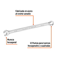 Llave combinada, extralarga, milimétrica, 8 x 145 mm - LL-2008M / 15612