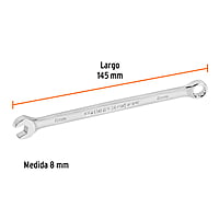 Llave combinada, extralarga, milimétrica, 8 x 145 mm - LL-2008M / 15612