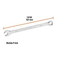 Llave combinada, extralarga, milimétrica, 9 x 157 mm - LL-2009M / 15613