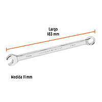 Llave combinada, extralarga, milimétrica, 11 x 183 mm - LL-2011M / 15615