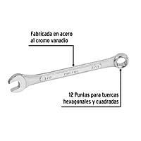 Llave combinada, 3/8' x 140 mm, Pretul - LL-2012P / 21882