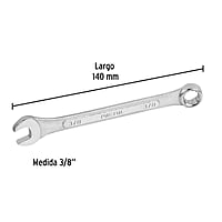 Llave combinada, 3/8' x 140 mm, Pretul - LL-2012P / 21882