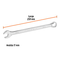 Llave combinada, extralarga, milimétrica, 17 x 259 mm - LL-2017M / 15621