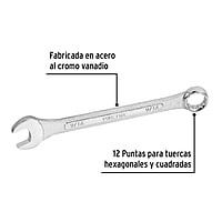 Llave combinada, 9/16' x 180 mm, Pretul - LL-2018P / 21885