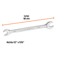 Llave española, 1/2 x 9/16' x 165 mm - LL-3026 / 15688