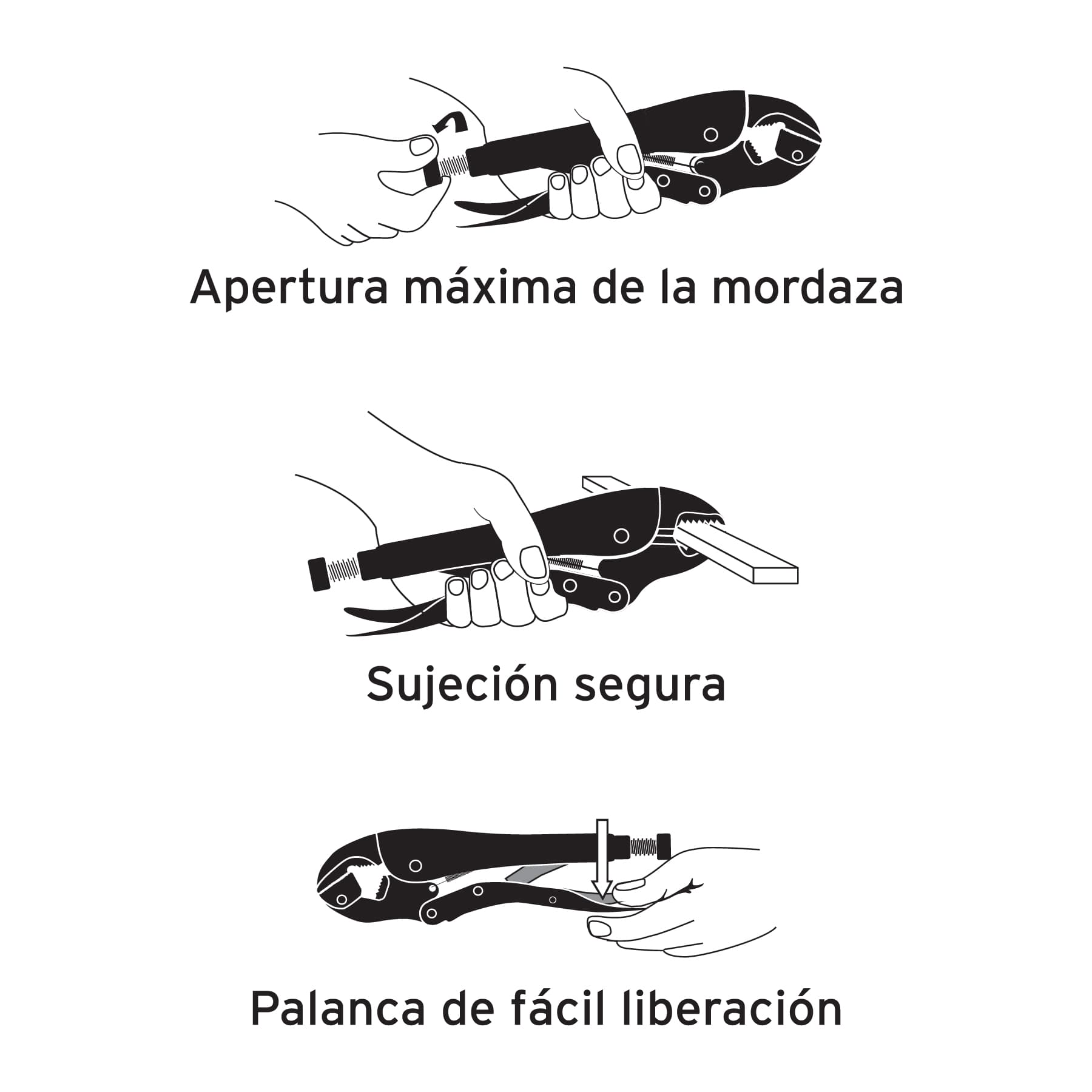 Pinza de presión 12', mordaza recta - PPT-12R / 17431