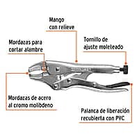 Pinza de presión 4', mordaza curva - PPT-4C / 17419