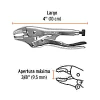 Pinza de presión 4', mordaza curva - PPT-4C / 17419