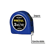 flexómetro-azul-3-m-cinta-13-mm-pretul-tarjeta-plástica-pro-3meb-a-21609