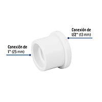 Reducción bushing de PVC, 1 x 1/2' - PVC-232 / 45427