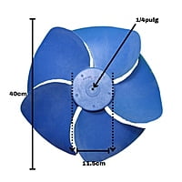 Aspa para Minisplit Condensador 1 Ton Largo 40cm Ancho Aro 11.5cm Flecha 1/4 CCW izquierda 5 Hojas - 209990000105