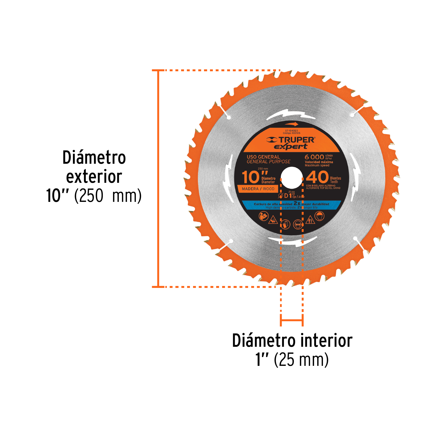 disco-sierra p-madera-10-40d-centro-1-expert-st-1040ex-100105