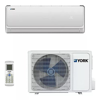 Set Minisplit YORK Tipo Muro Inverter 1 Ton. 115/1/60 16.5 SEER Solo Frio - YHJE12ZX6AXBORX