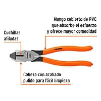 Pinza profesional para electricista 8', mango de PVC - T201-8 / 17304