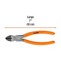 Pinza corte diagonal 7', mango de PVC - T202-7 / 17313