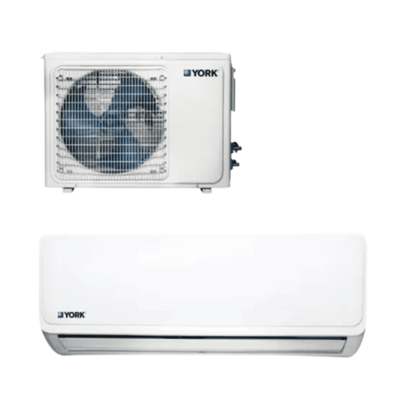 Set Minisplit YORK Tipo Muro Estándar 1 TON 115/1/60 11.3 SEER Heat Pump - YHGE12ZXMAXAORX