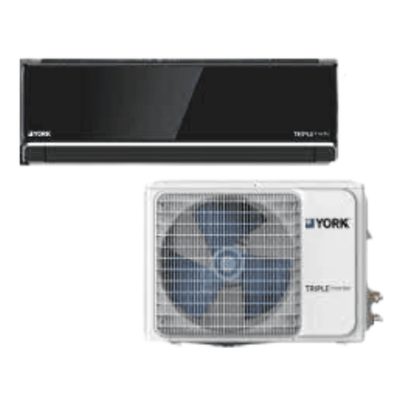 Set Minisplit YORK Tipo Muro Inverter 1.5 Ton. 220/1/60 19.17 SEER Heat Pump - YHKE18ZJMEXCORX