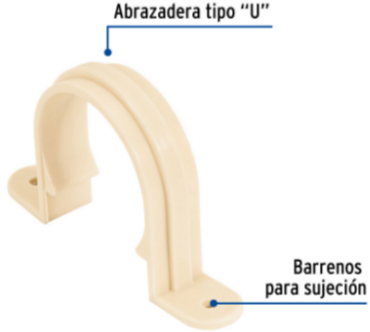 Abrazadera tipo 'U' CPVC 1-1/2' - CPVC-405 / 48962