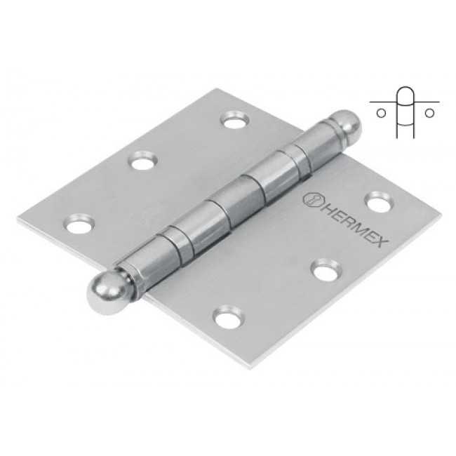 Bisagra cuadrada 2-1/2', acero inoxidable, redonda - BC-254R / 43221