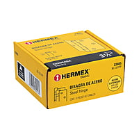 Bisagra cuadrada 3-1/2', acero latonado, plana, Hermex Basic - BC-351PP / 23685