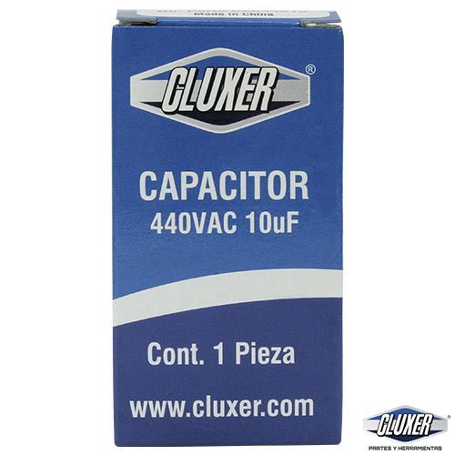 Capacitor De Trabajo, 10Mf, 440Vac +-5%, 50/60Hz / Cluxer - CXC44010