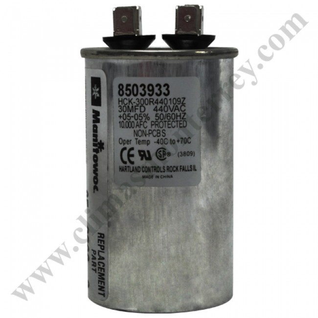 Capacitor De Trabajo 115/230 V, 30 Mfd, 50/60 Hz, 1Ph Manitowoc - 8503933