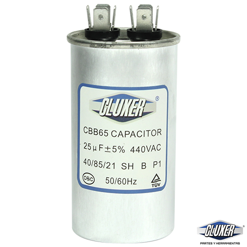 Capacitor De Trabajo, 25Mf, 440Vac +-5%, 50/60Hz / Cluxer - CXC44025