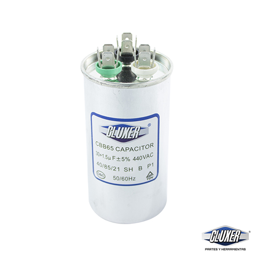 Capacitor De Trabajo, 30/1.5Mf, 440Vac  -5%, 50/60Hz / Cluxer - CXC4403015