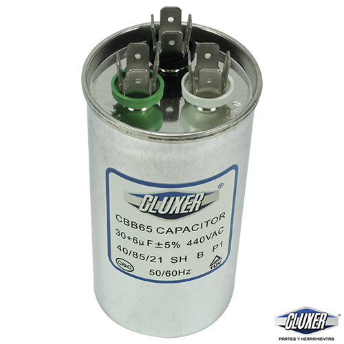 Capacitor De Trabajo, 30/6Mf, 440V  -5%, 50/60Hz / Cluxer - CXC440306