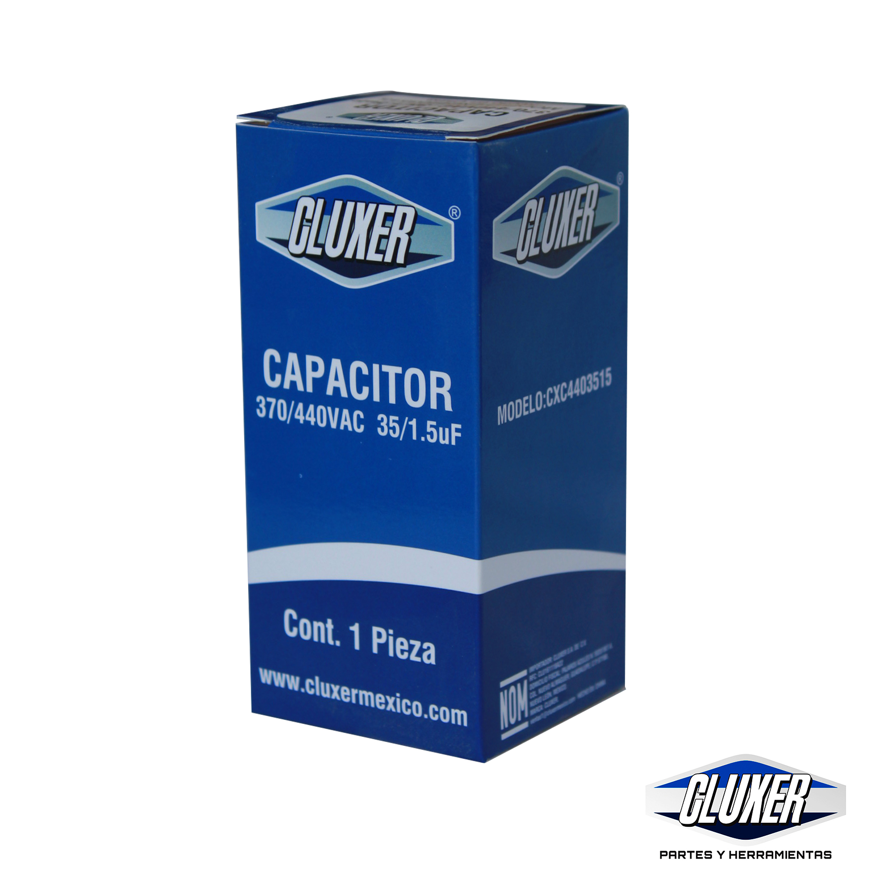 Capacitor De Trabajo, 35/1.5Mf, 440V  -5%, 50/60Hz / Cluxer - CXC4403515