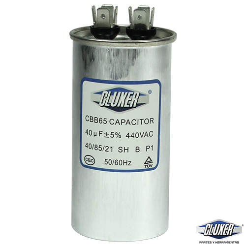 Capacitor De Trabajo, 40Mf, 440Vac +-5%, 50/60Hz / Cluxer - CXC44040