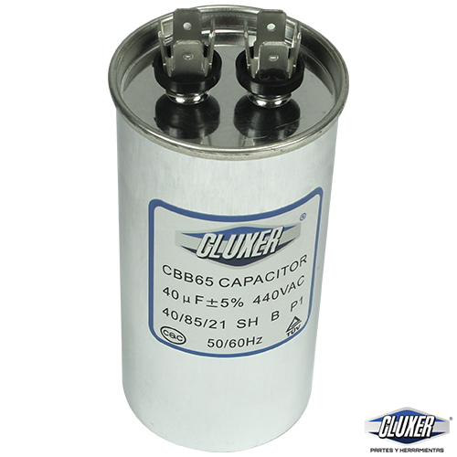 Capacitor De Trabajo, 40Mf, 440Vac +-5%, 50/60Hz / Cluxer - CXC44040