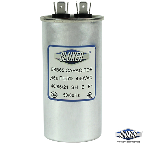 Capacitor De Trabajo, 45Mf, 440Vac +-5%, 50/60Hz / Cluxer - CXC44045