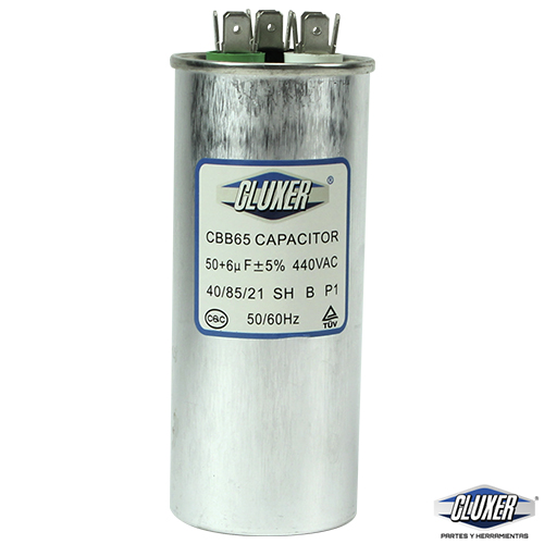 Capacitor De Trabajo, 50/6Mf, 440Vac  -5%, 50/60Hz / Cluxer - CXC440506