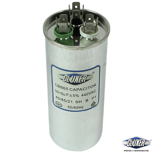 Capacitor De Trabajo, 50/6Mf, 440Vac  -5%, 50/60Hz / Cluxer - CXC440506