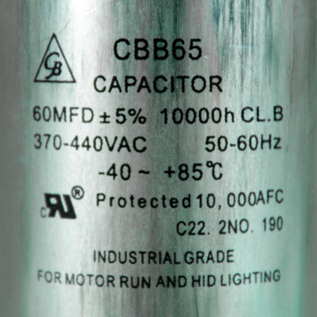 Capacitor de Trabajo 60Mf 370 a 440V - CR-60-D