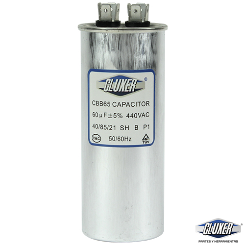 Capacitor De Trabajo, 60Mf, 440Vac +-5%, 50/60Hz / Cluxer - CXC44060