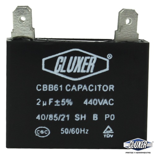 Capacitor De Ventilador, 2Mf, 440Vac, +-5%, 50/60Hz / Cluxer - CXCP4402