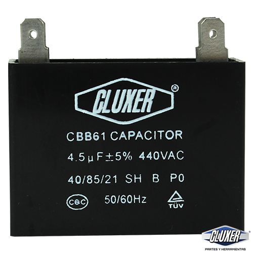 Capacitor De Ventilador, 4.5Mf, 440Vac +-5%, 50/60Hz / Cluxer - CXCP44045