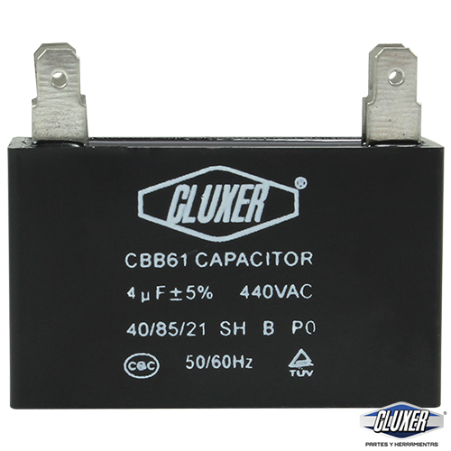 Capacitor De Ventilador, 4Mf, 440Vac +-5% 50/60Hz / Cluxer - CXCP4404