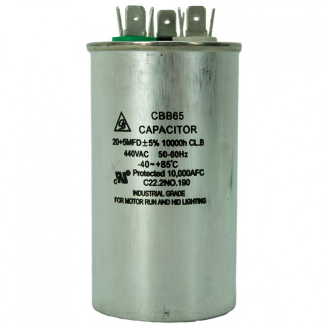 Capacitor Dual 20 5 MFD 440 VAC