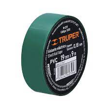 Cinta de aislar de 9 m x 19 mm, verde, Truper - M-22V / 13511