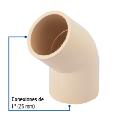 Codo 45° de CPVC, 1' - CPVC-863 / 45088