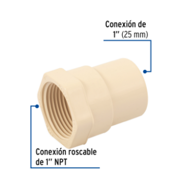 Conector Hembra de CPVC 1' - CPVC-603 / 45103