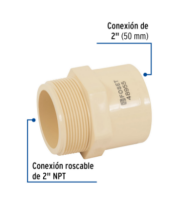 Conector macho CPVC 2' - CPVC-616 / 48955