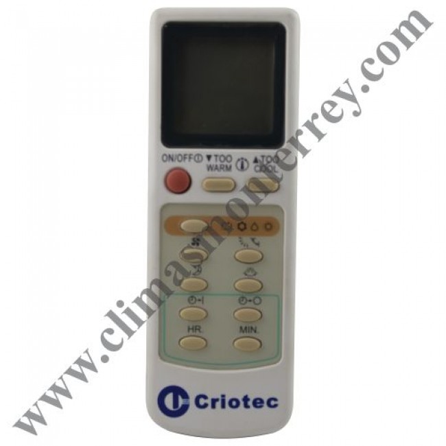 Control Remoto Criotec Para Minisplit 3 Toneladas