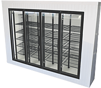 Set de 3 puertas REACH IN para FREEZER / COOLER 24"X75"