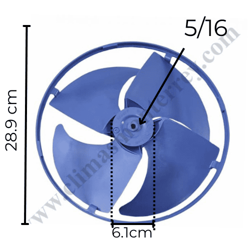 Aspa Condensador Para Minisplit Mirage 28.5 x 6 cm-12100105000021