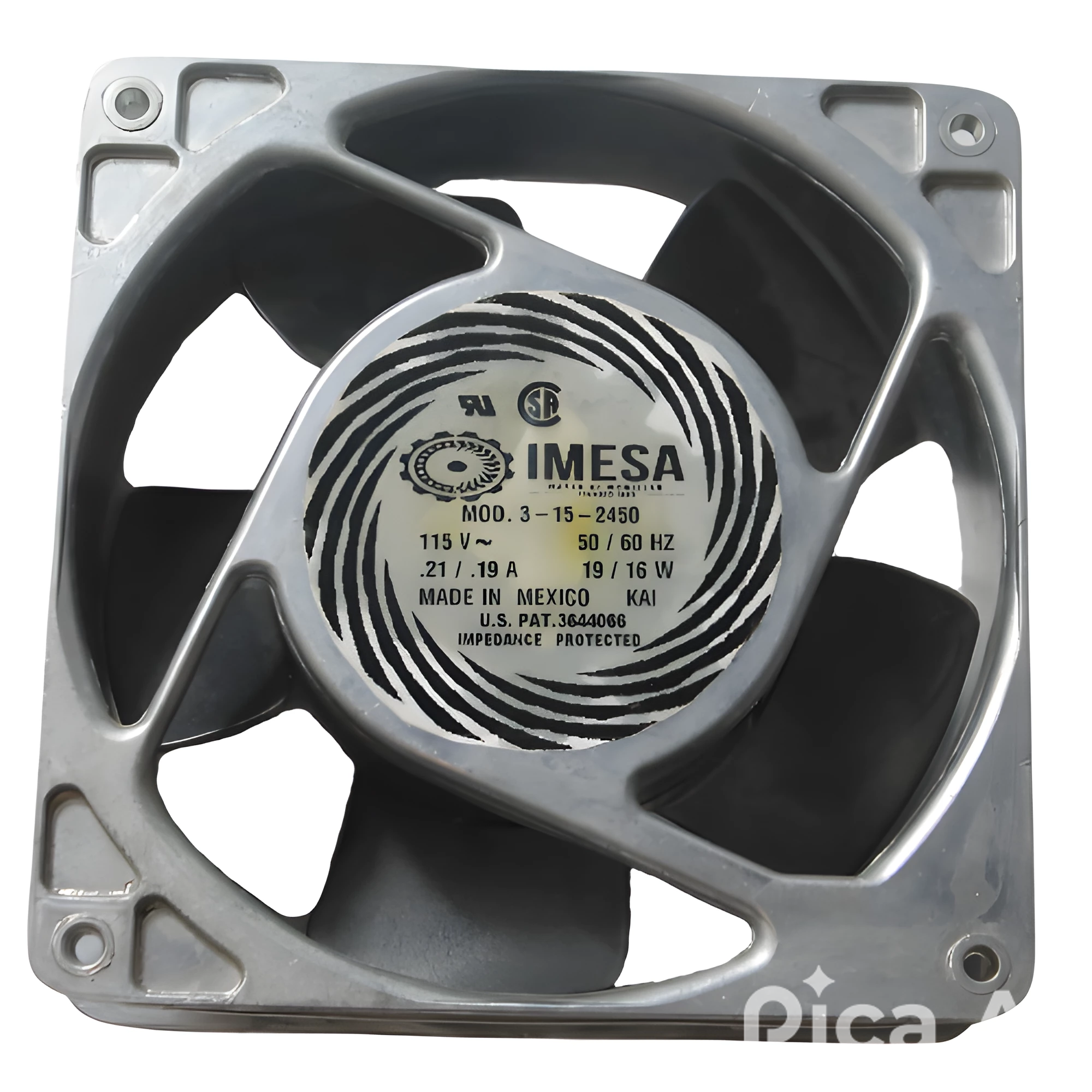 Ventilador Axial Concentrico McMillan 115 V, 50/60 Hz, 19/16 W, 60 CFM, Largo y Ancho 4.69 Pulgadas - 3-15-2450